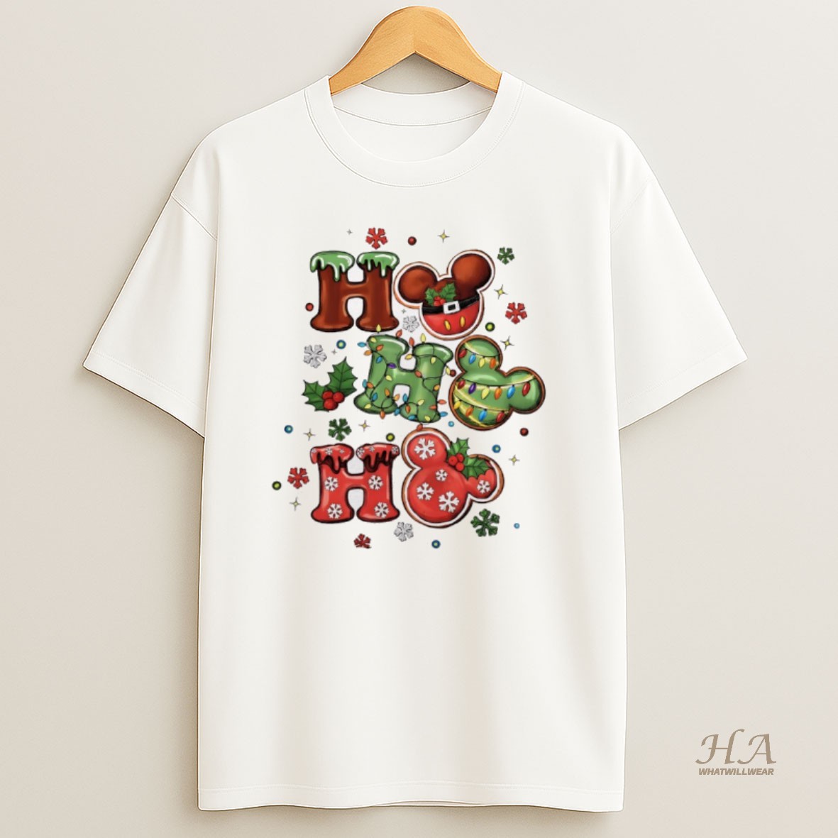 Official Mickey And Friends Ho Ho Ho Merry Christmas 2025 T Shirt
