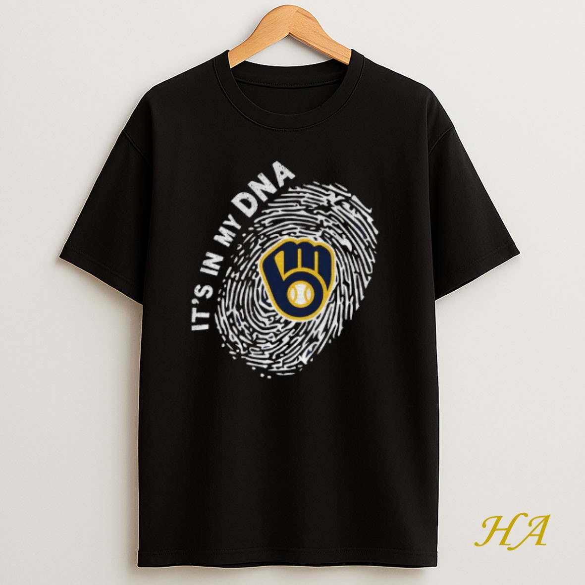 Official Milwaukee Brewers Fingerprint Its In My Dna Mlb Baseball 2025 T Shirt