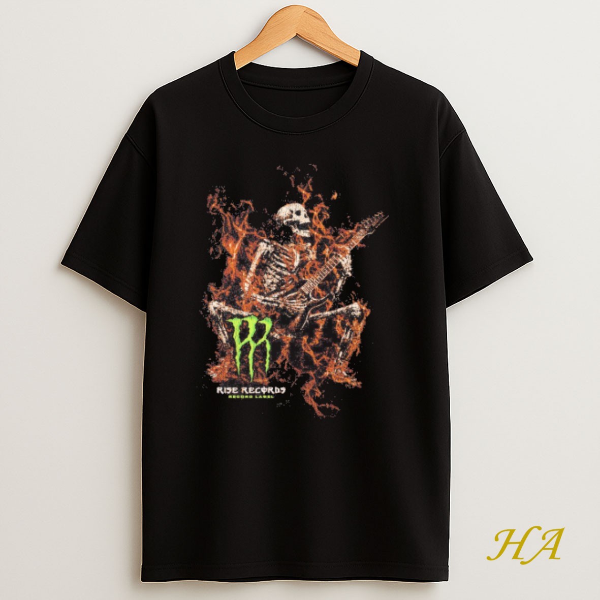 Official Monster Skeleton Rise Records 2025 T Shirt