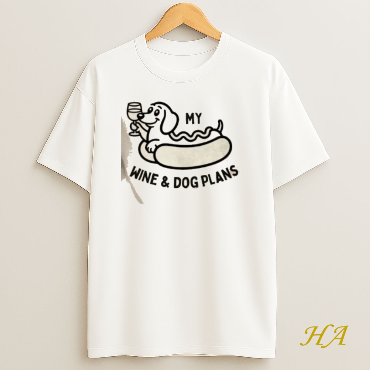 Official My Wine And Dog Plans T Shirt