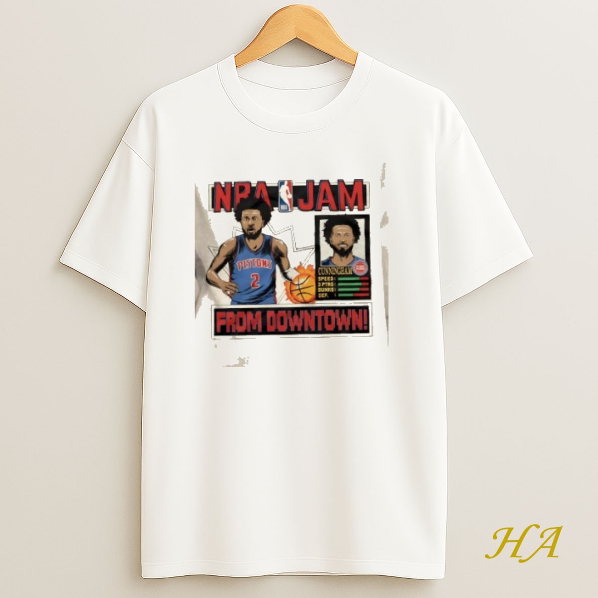 Official Nba Jam Detroit Pistons Cade Cunningham T Shirt