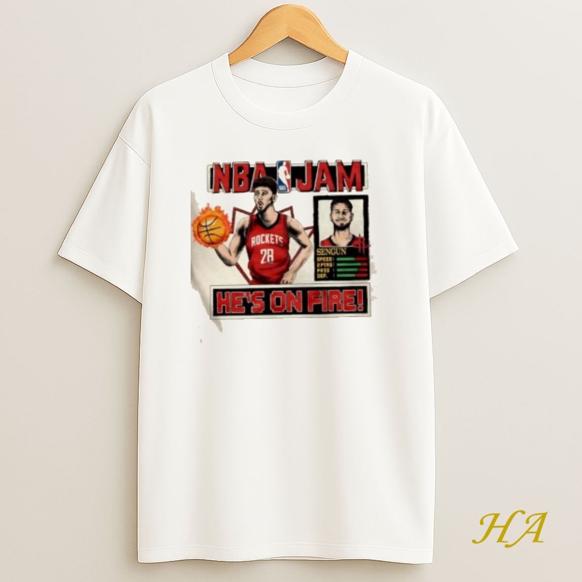 Official Nba Jam Houston Rockets Alperen Sengun T Shirt