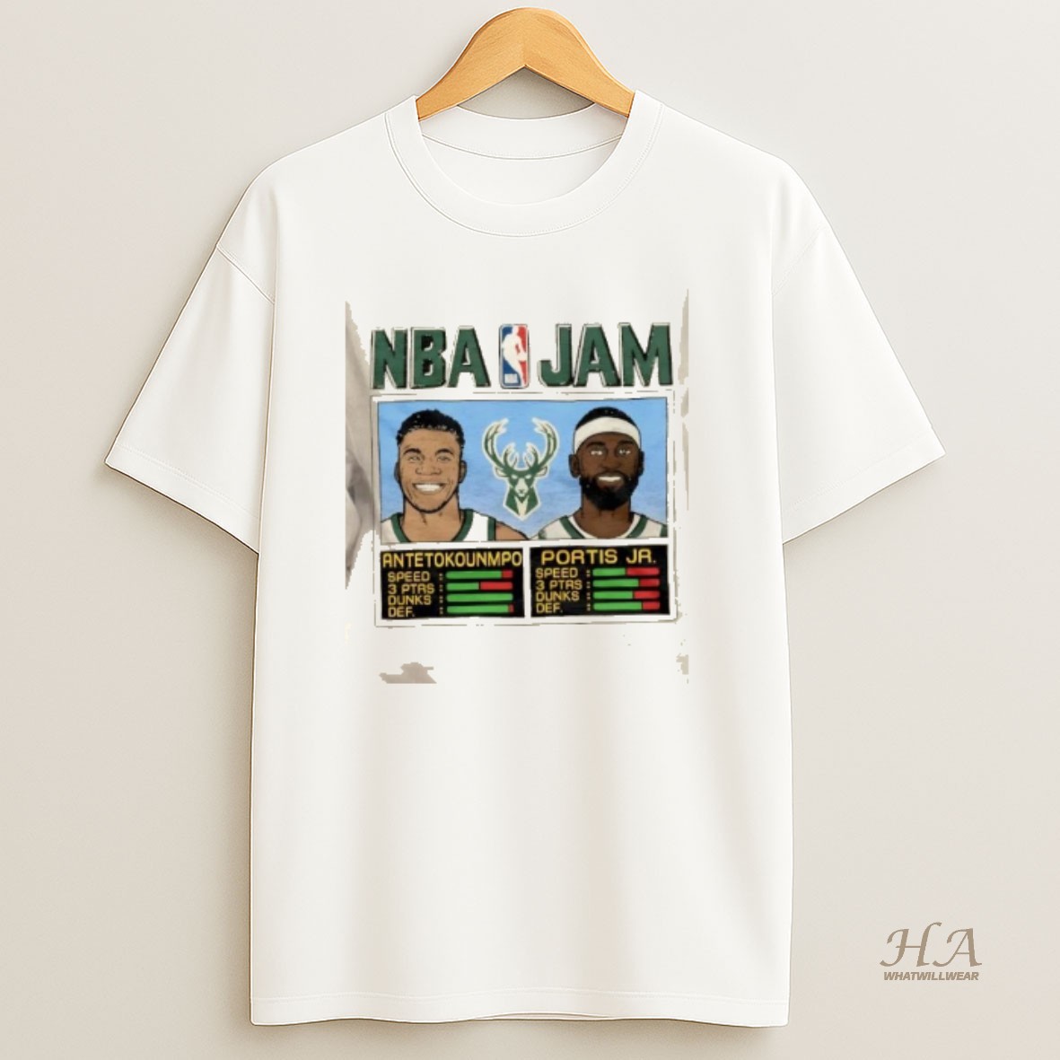 Official Nba Jam Milwaukee Bucks Antetokounmpo And Portis Jr T Shirt