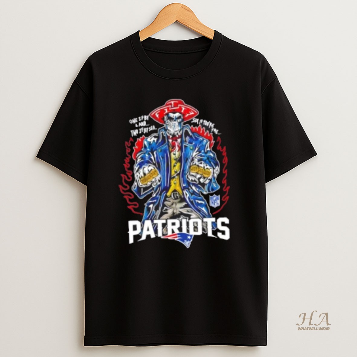Official New England Patriots 6 Rings Football Fire Graphic T Shirt