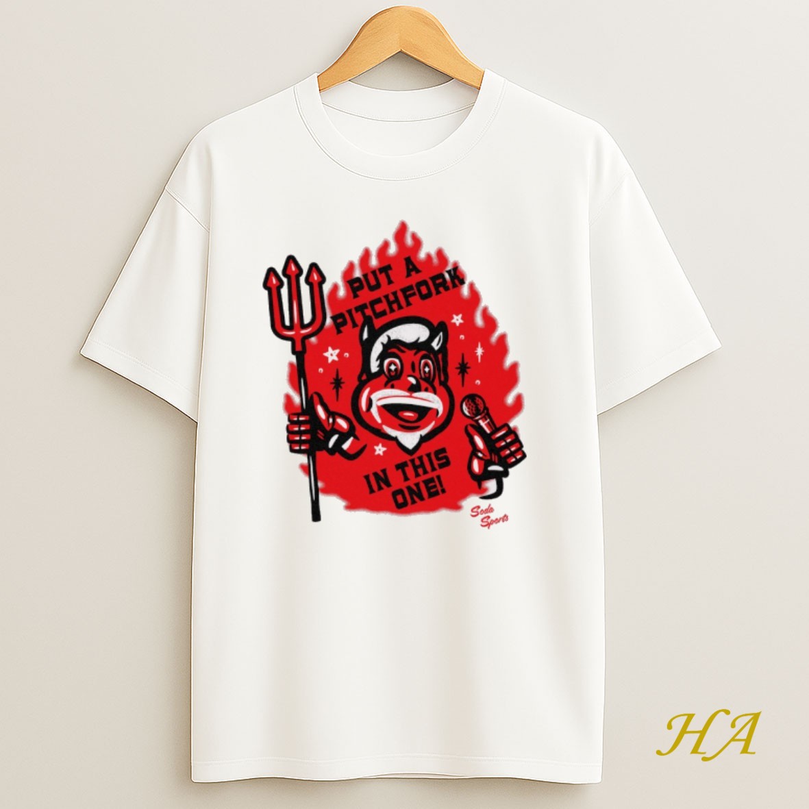Official New Jersey Devils Hockey 2025 Put A Pitchfork In This One Mascot Shirt