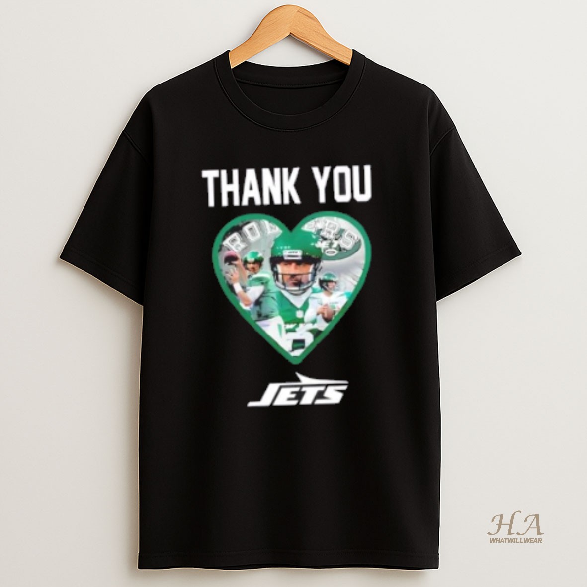Official New York Jets Thank You Aaron Rodgers 2 Sided T Shirt