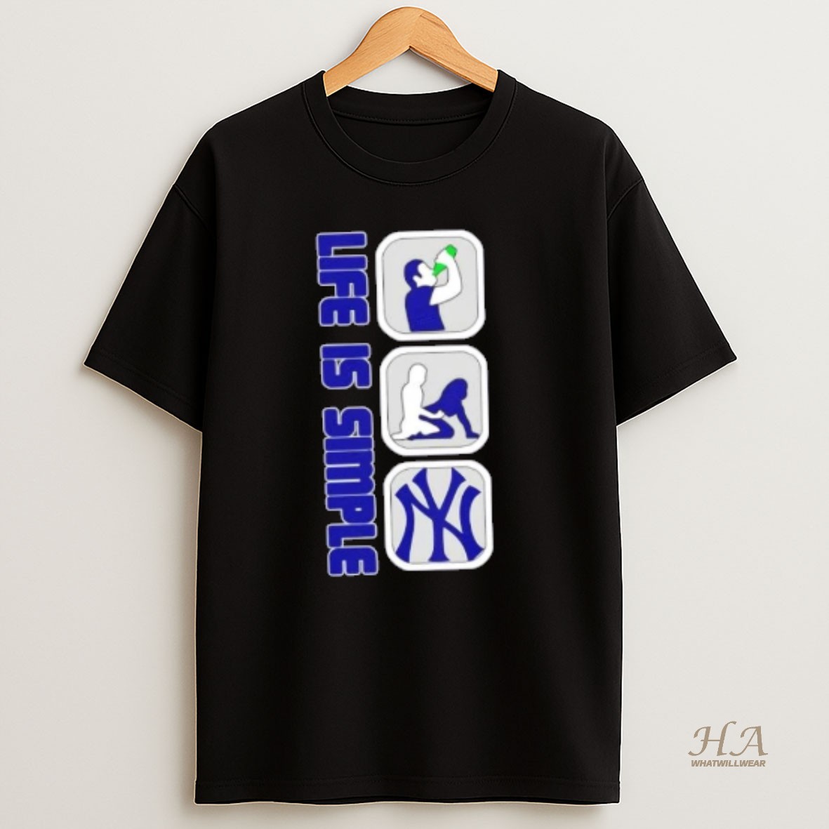 Official New York Yankees Baseball Life Is Simple T Shirt