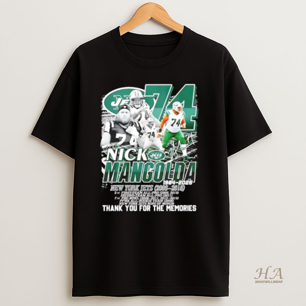 Official Nick Mangold 1984 2025 Thank You For The Memories Signature Shirt