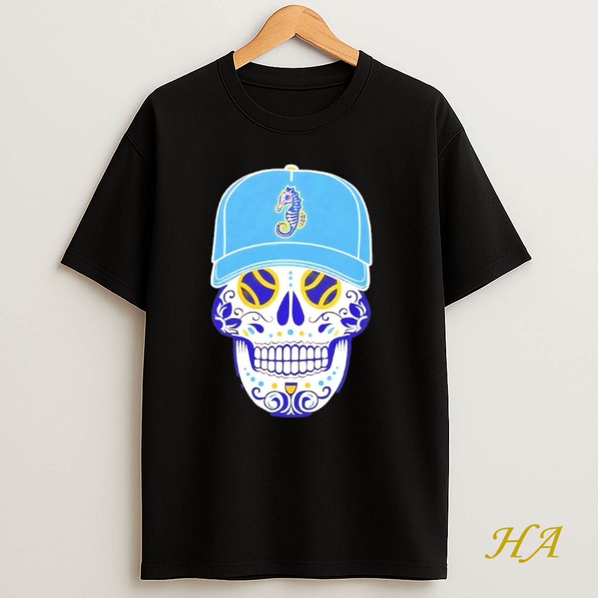 Official Norfolk Tides Caballitos Sugar Skull Shirt