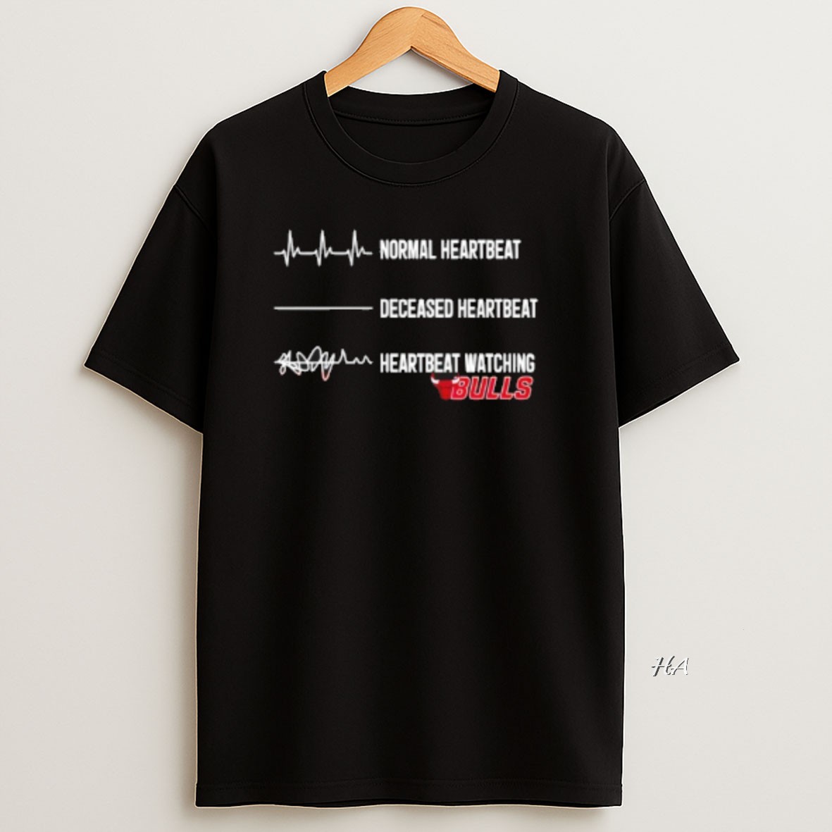 Official Normal Heartbeat Deceased Heartbeat Heartbeat Watching Chicago Bulls T Shirt