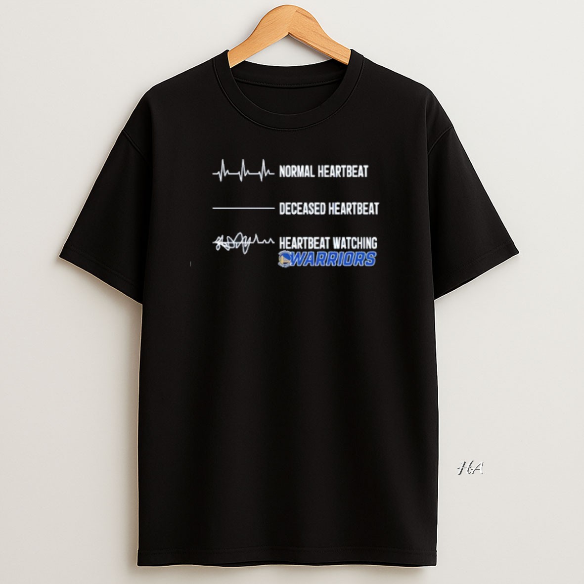 Official Normal Heartbeat Deceased Heartbeat Heartbeat Watching Golden State Warriors T Shirt