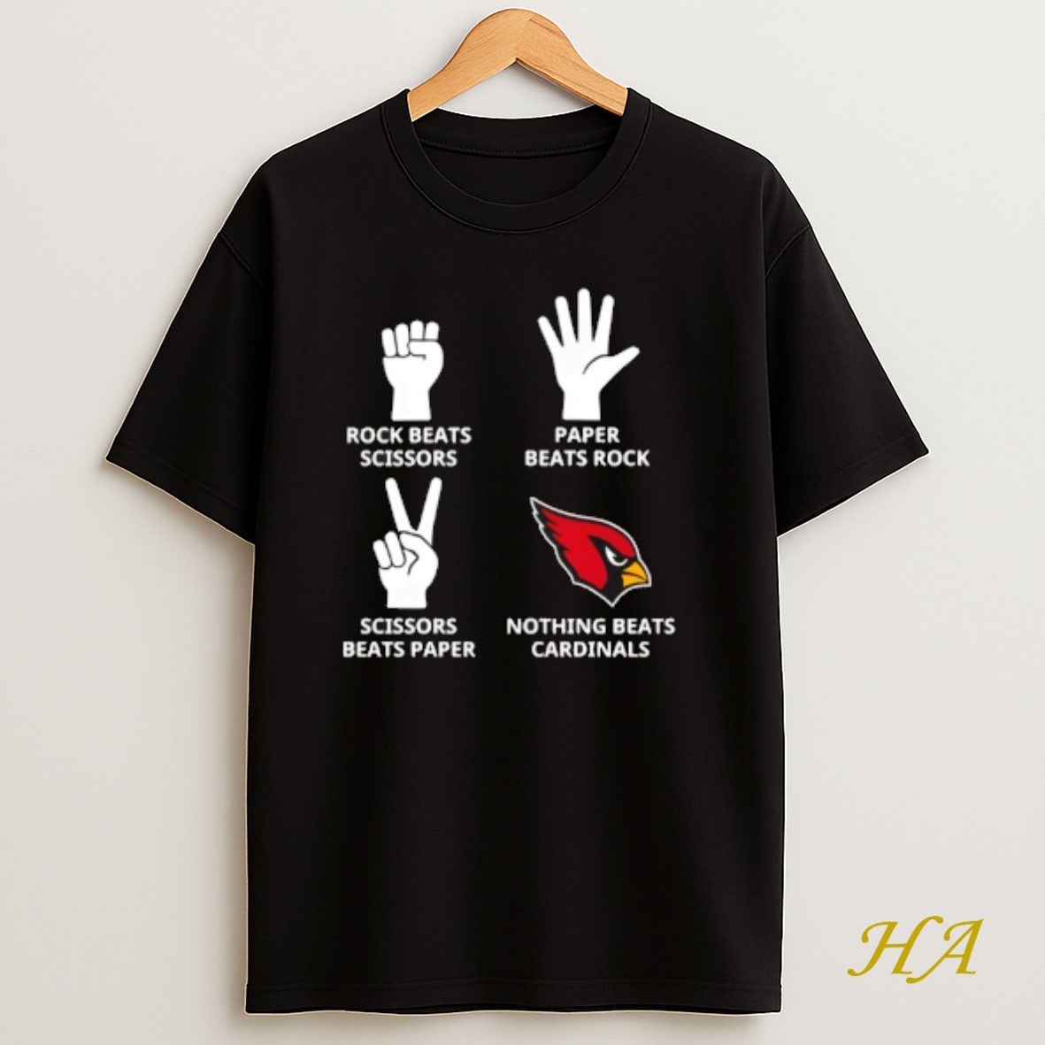Official Nothing Beats Arizona Cardinals Rock Beats Scissors Paper Beats Rock T Shirt