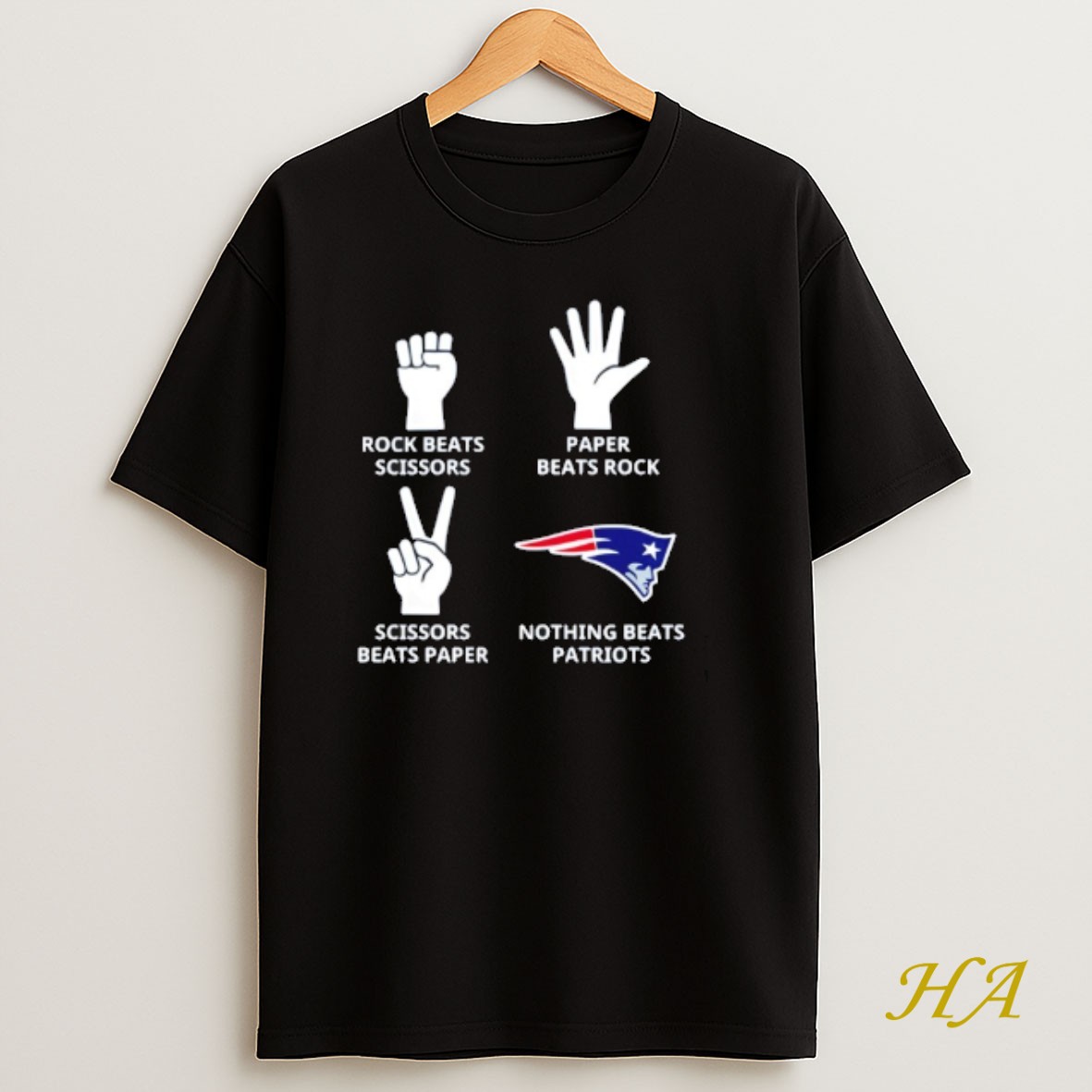 Official Nothing Beats New England Patriots Rock Beats Scissors Paper Beats Rock T Shirt