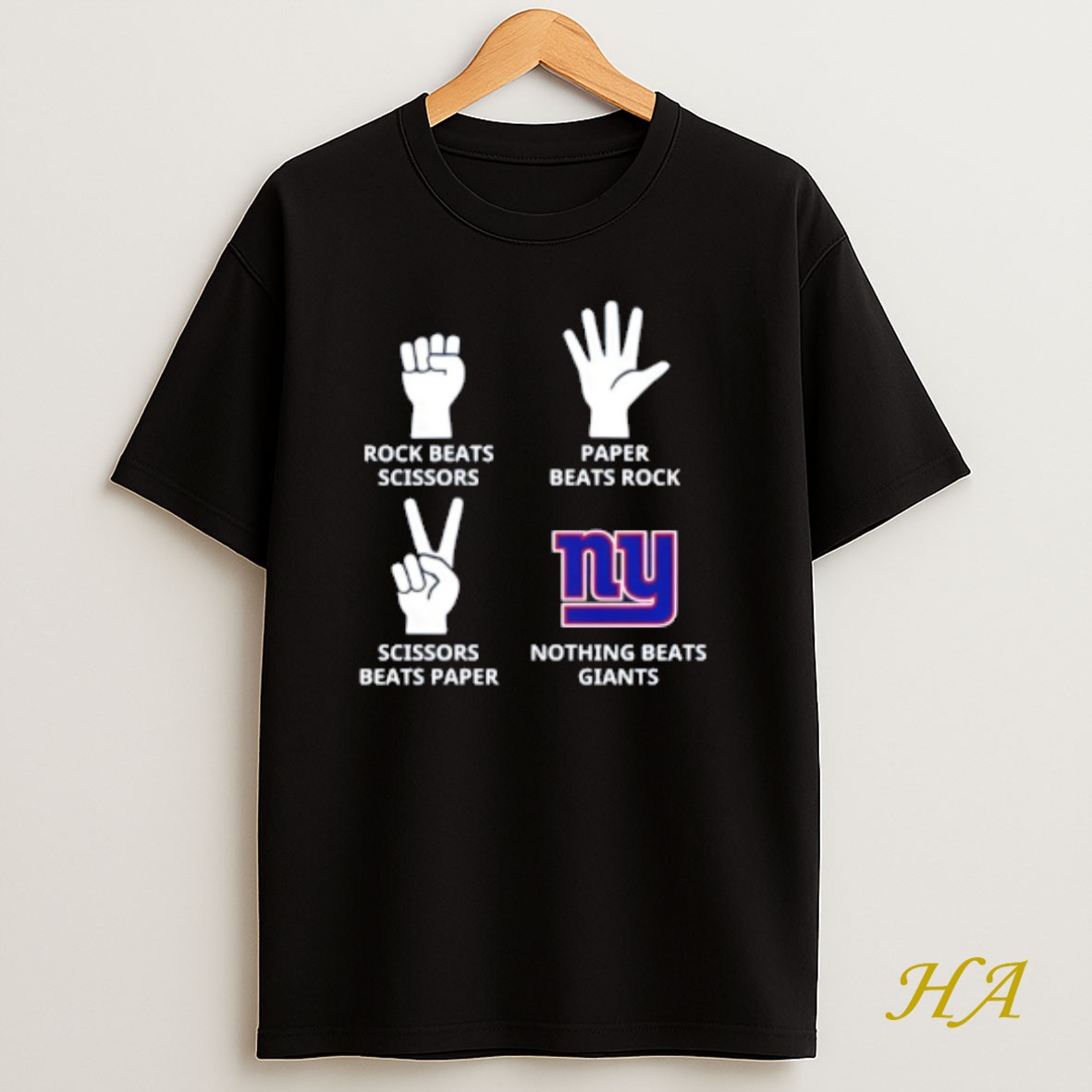 Official Nothing Beats New York Giants Rock Beats Scissors Paper Beats Rock T Shirt