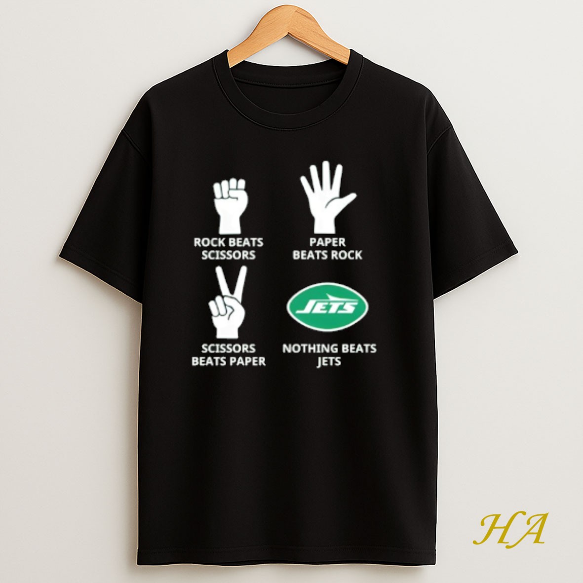 Official Nothing Beats New York Jets Rock Beats Scissors Paper Beats Rock T Shirt