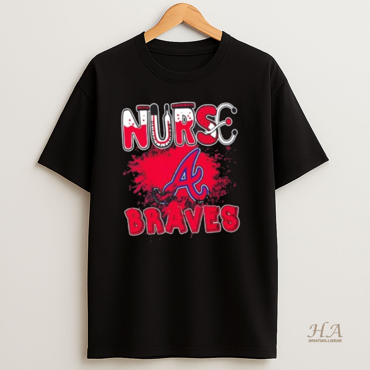 Official Nurse X Atlanta Braves Baseball Shirt