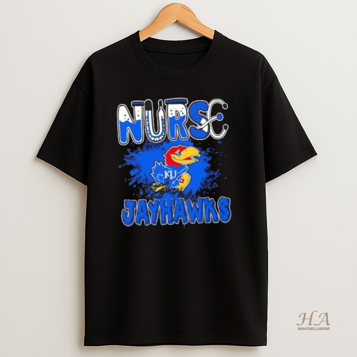 Official Nurse X Kansas Jayhawks Football Shirt