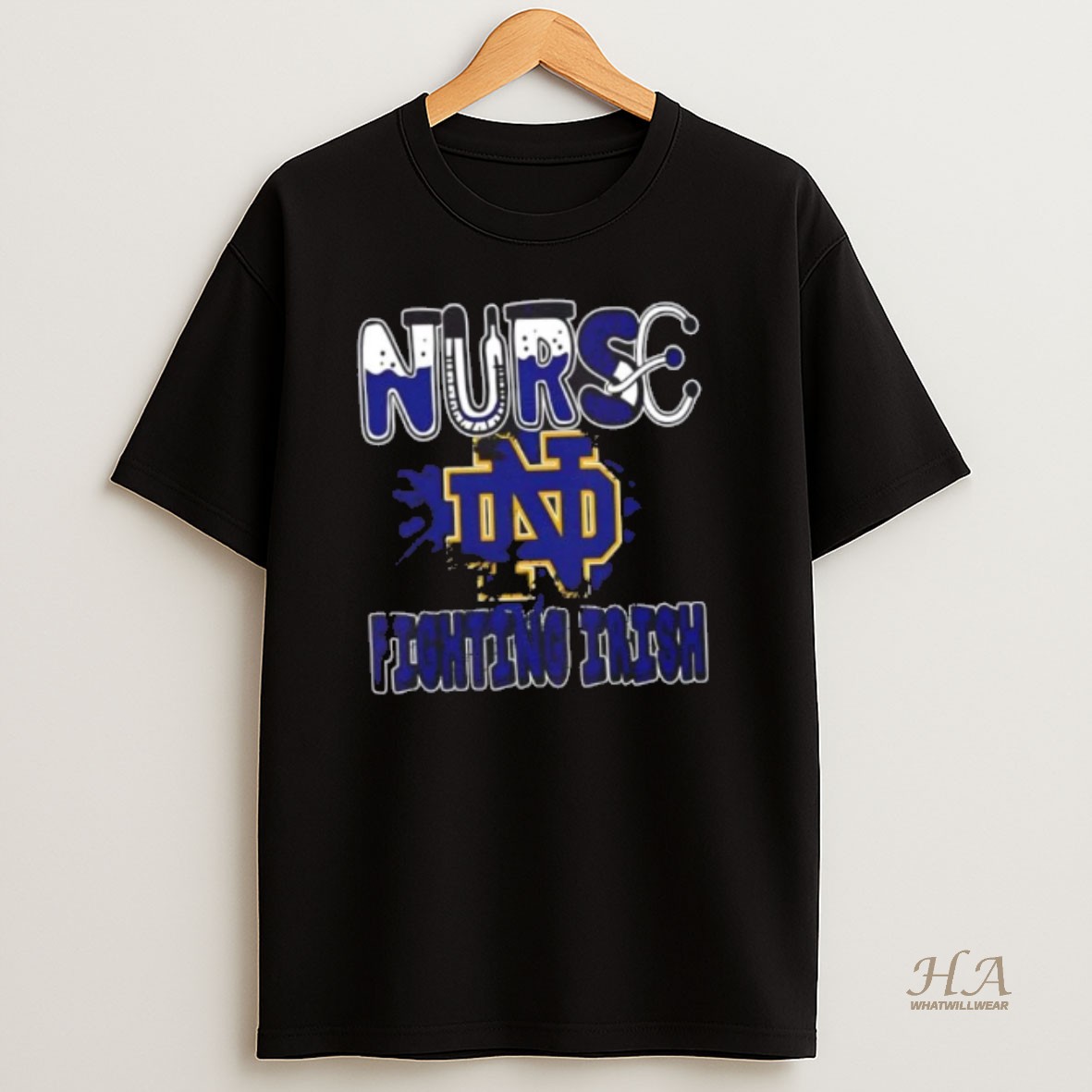 Official Nurse X Notre Dame Fighting Irish Football Shirt