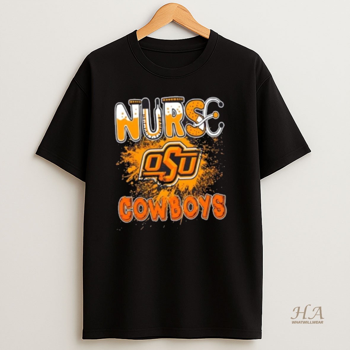Official Nurse X Oklahoma State Cowboys Football Shirt