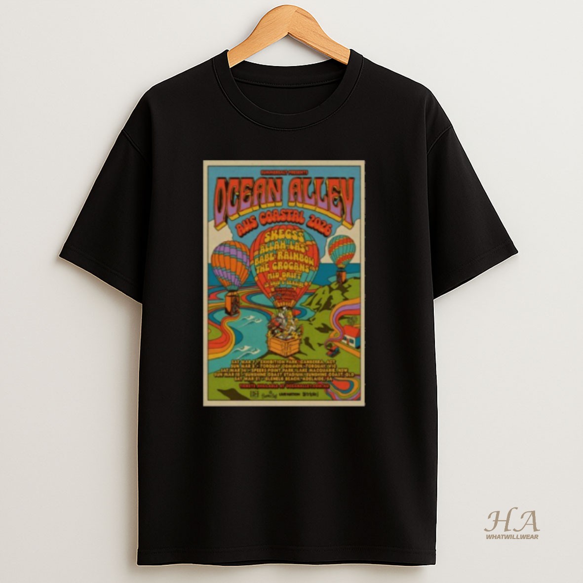 Official Ocean Alley Fall Tour 2026 T Shirt