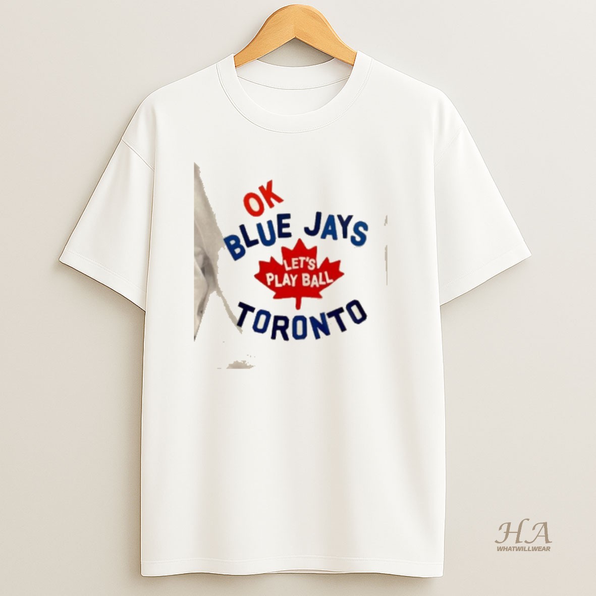Official Ok Lets Play Ball Toronto Blue Jays Baseball Logo 2 Sided T Shirt