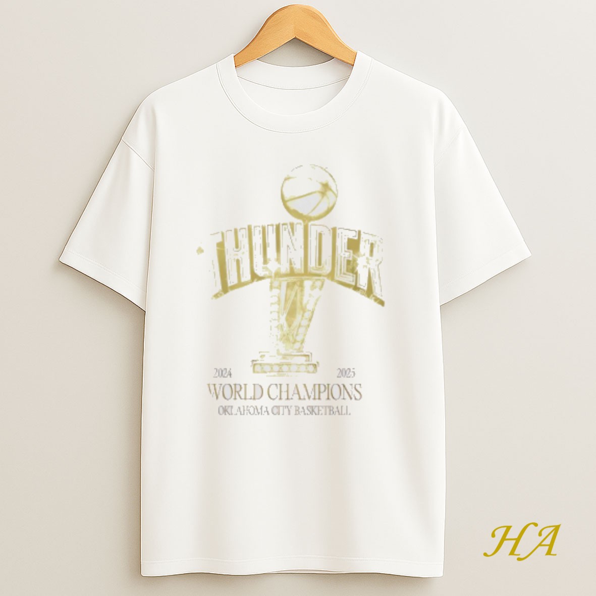 Official Okc Thunder 2024 2025 World Champions Trophy T Shirt