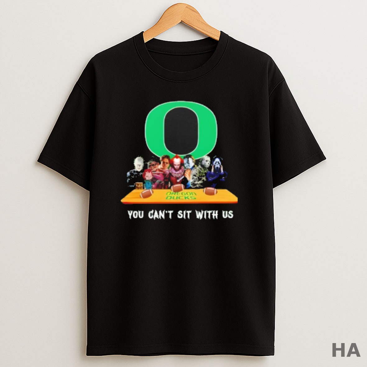 Official Oregon Ducks Horror Movie Characters You Cant Sit With Us Halloween T Shirt