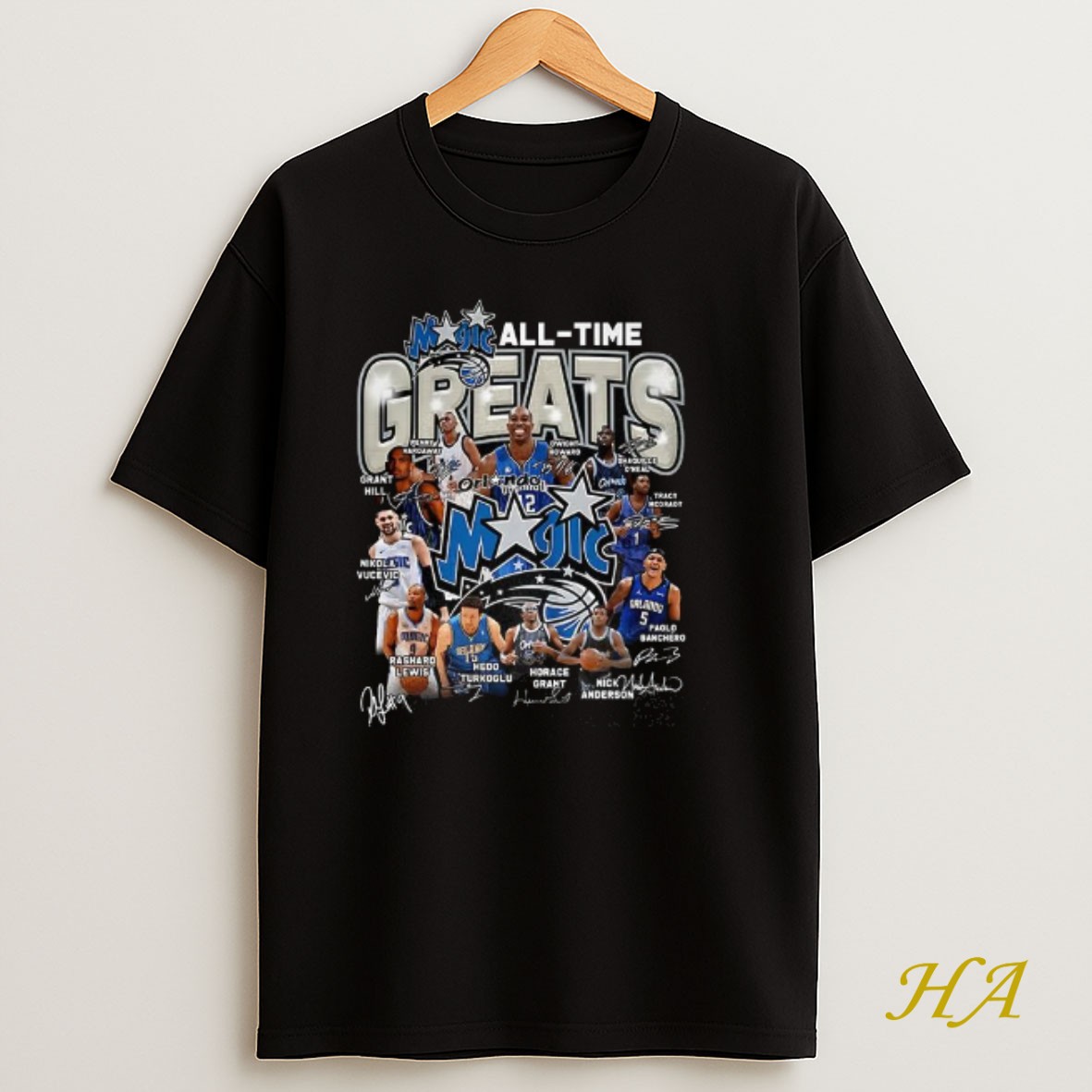 Official Orlando Magic Basketball Greatest Player Of All Time Signature T Shirt