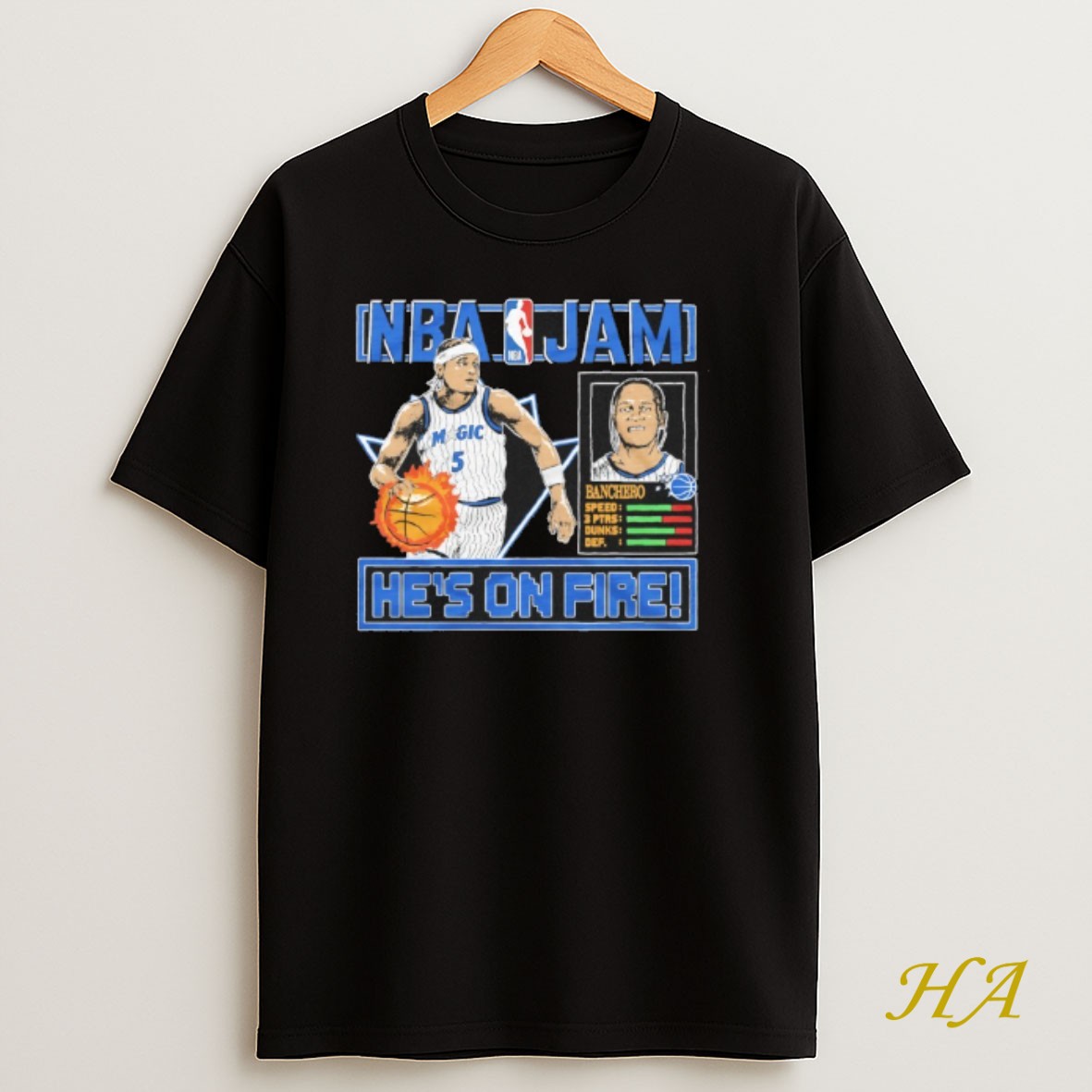 Official Paolo Banchero Hes On Fire Orlando Magic Nba Jam T Shirt
