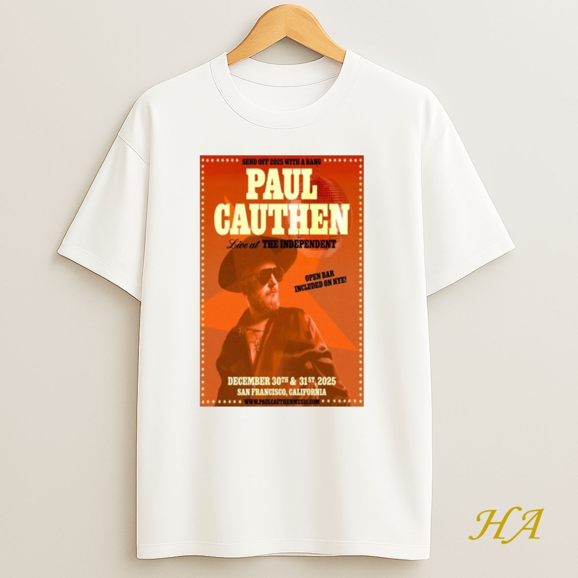 Official Paul Cauthen The Independent San Francisco Tour December 30 31 2025 Shirt