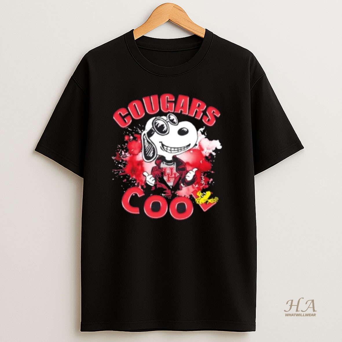 Official Peanuts Snoopy X Houston Cougars Football Cool Shirt