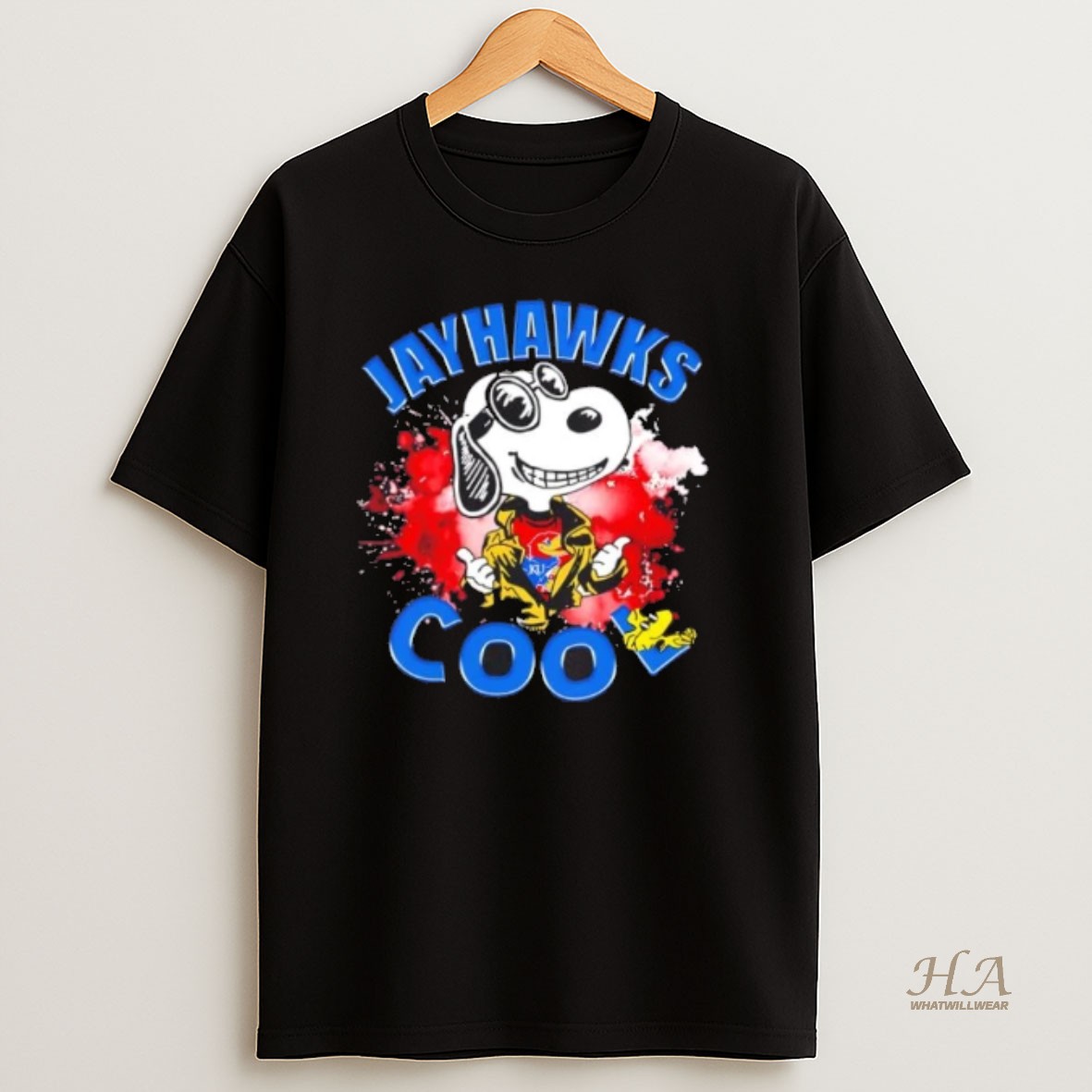 Official Peanuts Snoopy X Kansas Jayhawks Football Cool Shirt