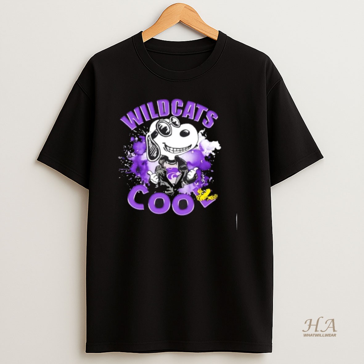 Official Peanuts Snoopy X Kansas State Wildcats Football Cool Shirt