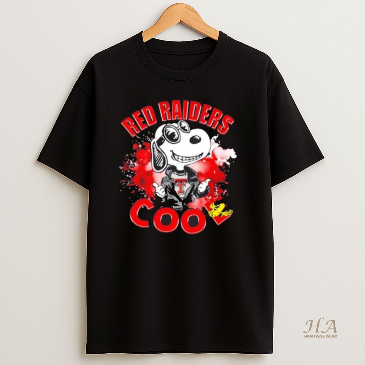 Official Peanuts Snoopy X Texas Tech Red Raiders Football Cool Shirt