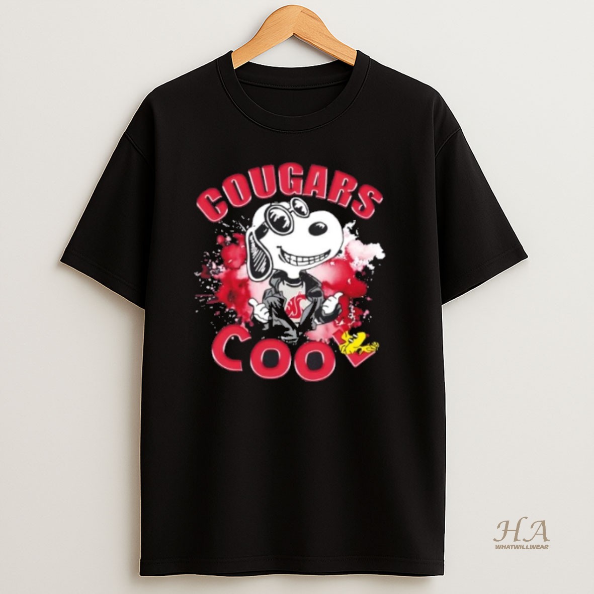 Official Peanuts Snoopy X Washington State Cougars Football Cool Shirt