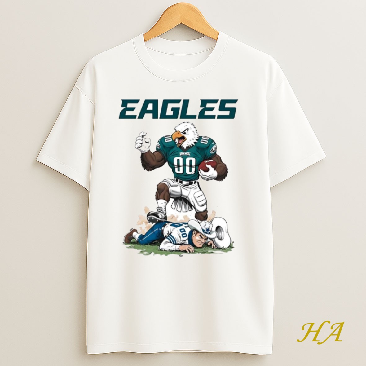 Official Philadelphia Eagles Tread On Dallas Cowboys Mascot T Shirt
