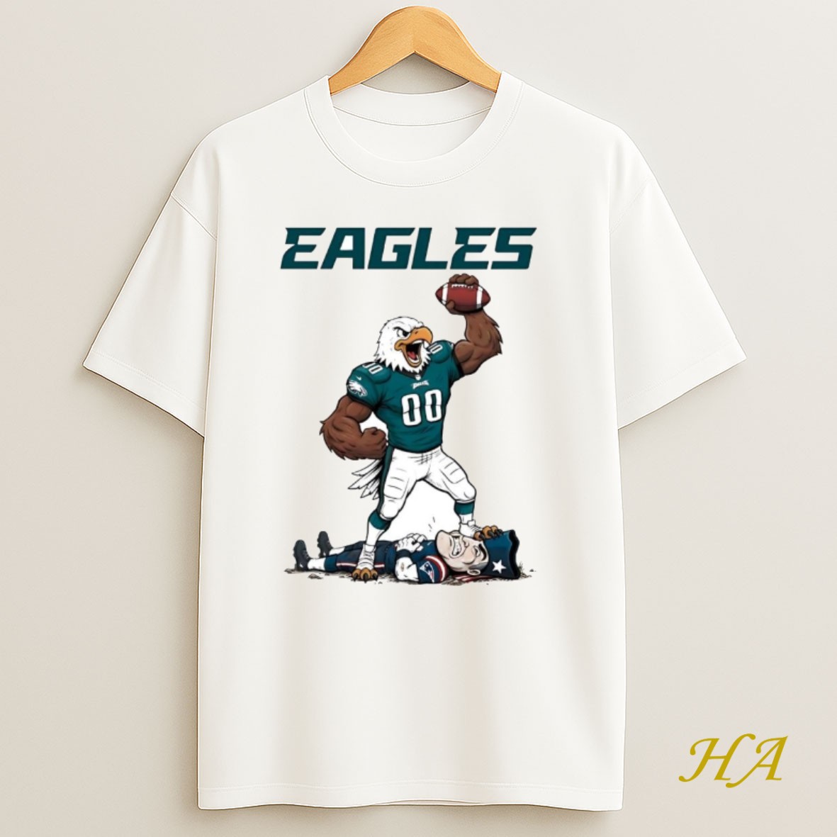 Official Philadelphia Eagles Tread On New England Patriots Mascot T Shirt
