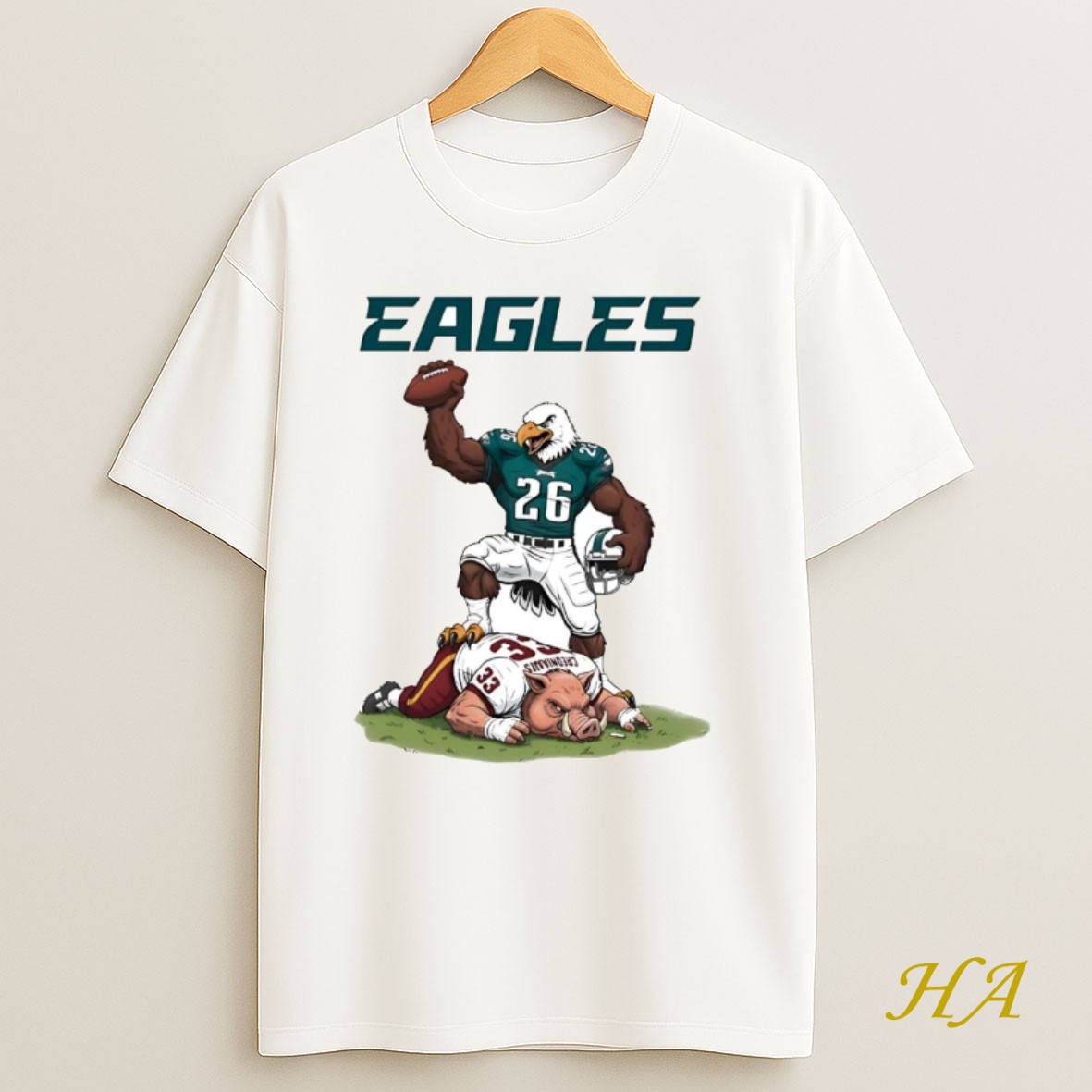Official Philadelphia Eagles Tread On Washington Commanders Mascot T Shirt