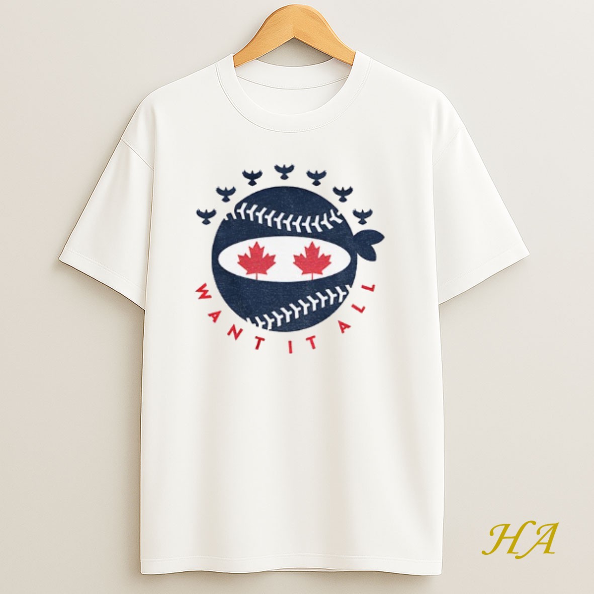 Official Pitching Ninja Maple Leaf Want It All Toronto Blue Jays Shirt