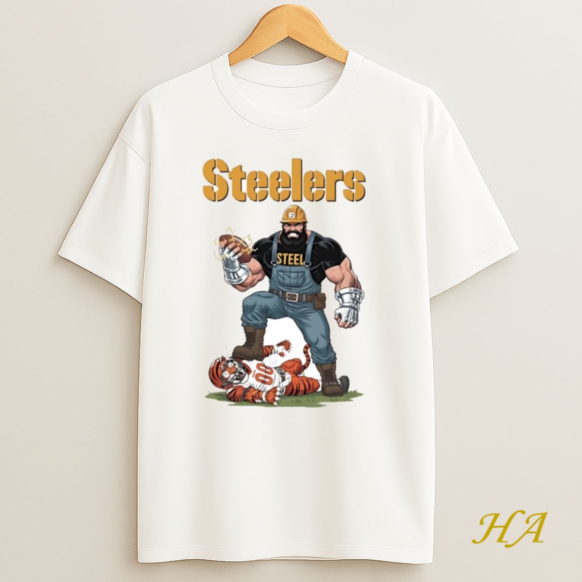 Official Pittsburgh Steelers Tread On Cincinnati Bengals Mascot T Shirt