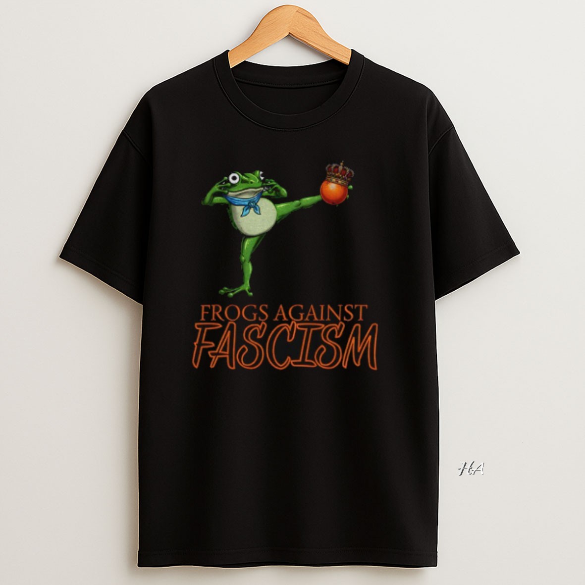 Official Portland Frog Kick Out Orange King Frogs Against Fascism Anti Trump T Shirt