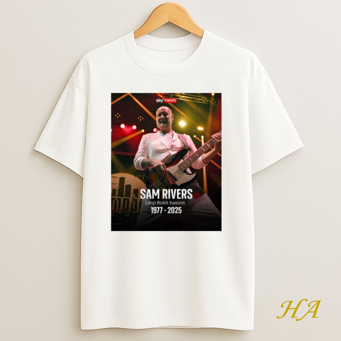 Official Rip Sam Rivers Limp Bizkit Bassist 1977 2025 Sky News T Shirt