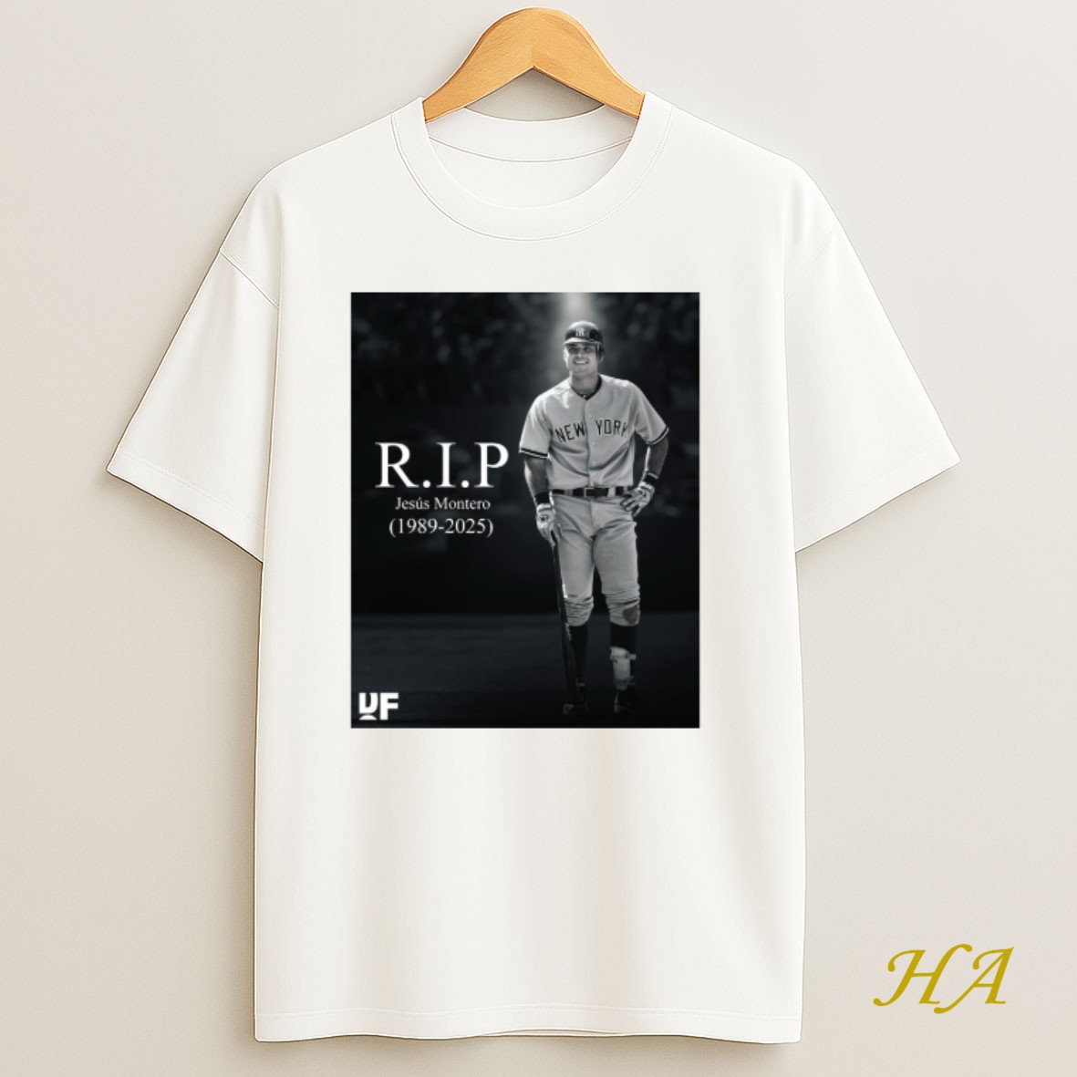 Official Rest In Peace Jesus Montero 1989 2025 Dugout Forever T Shirt