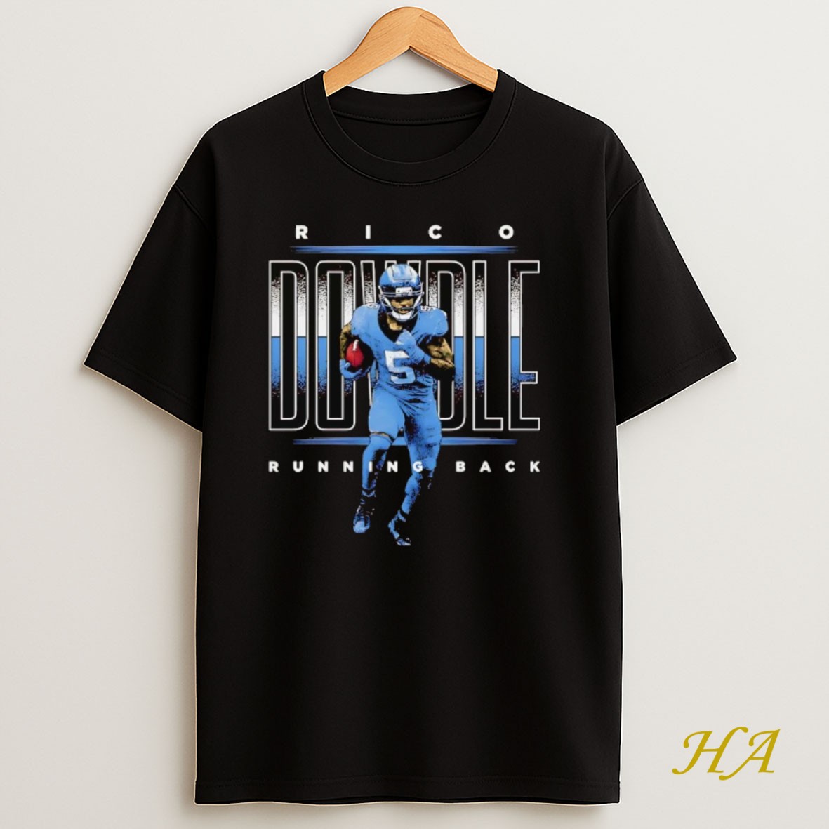 Official Rico Dowdle Running Back Carolina Panthers T Shirt