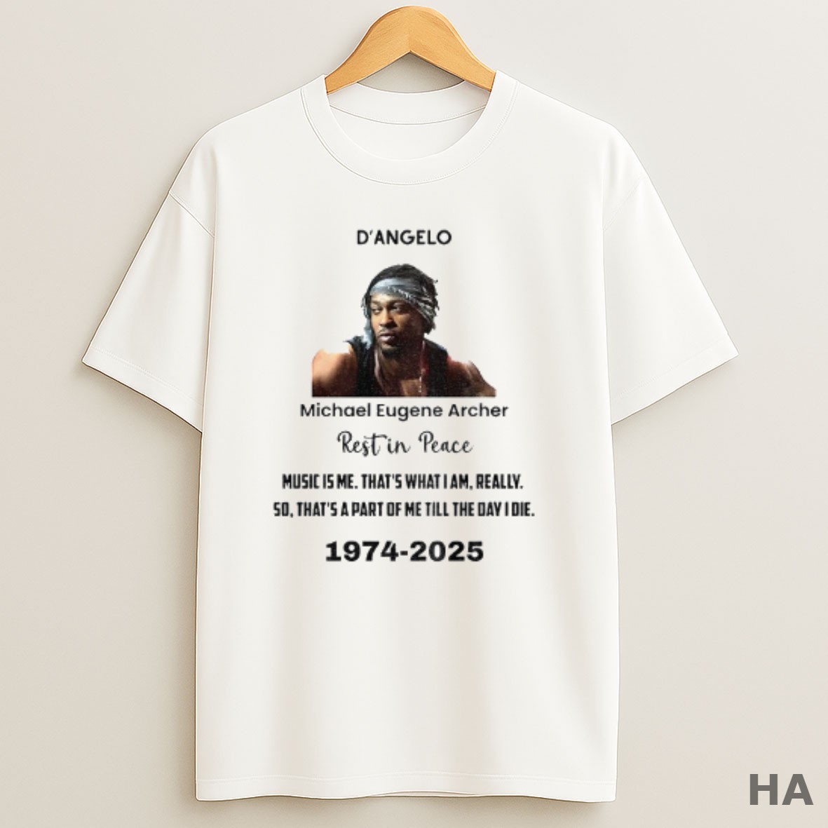 Official Rip Dangelo Michael Eugene Archer Rest In Peace Music Is Me Thats What I Am Really T Shirt