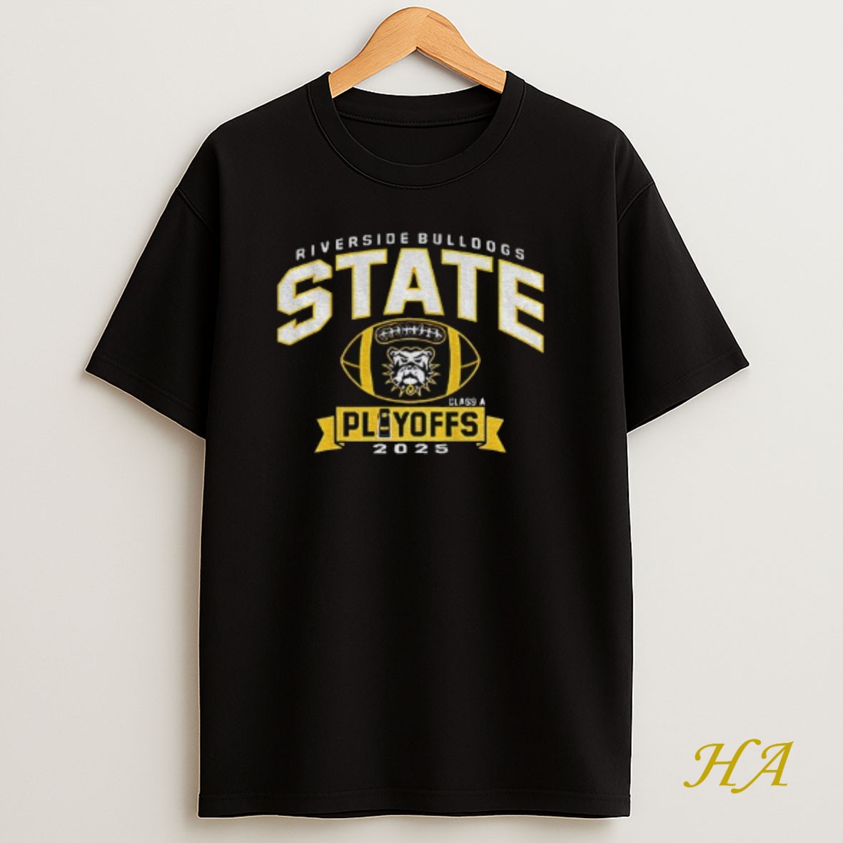 Official Riverside Bulldogs State Playoffs 2025 Football Logo T Shirt