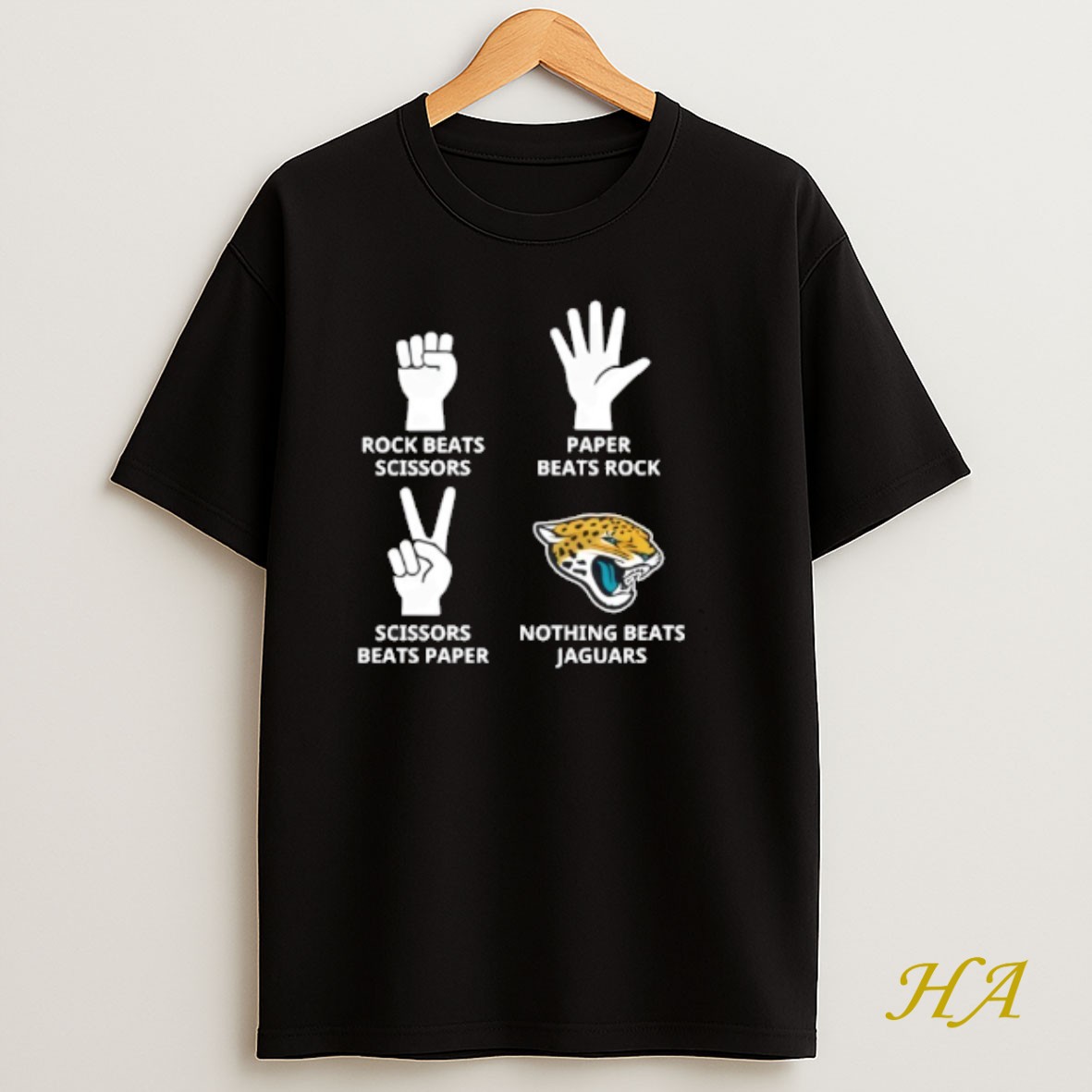 Official Rock Beats Scissors Paper Beats Rock Scissors Beats Paper Nothing Beats Jaguars Jacksonville Jaguars T Shirt