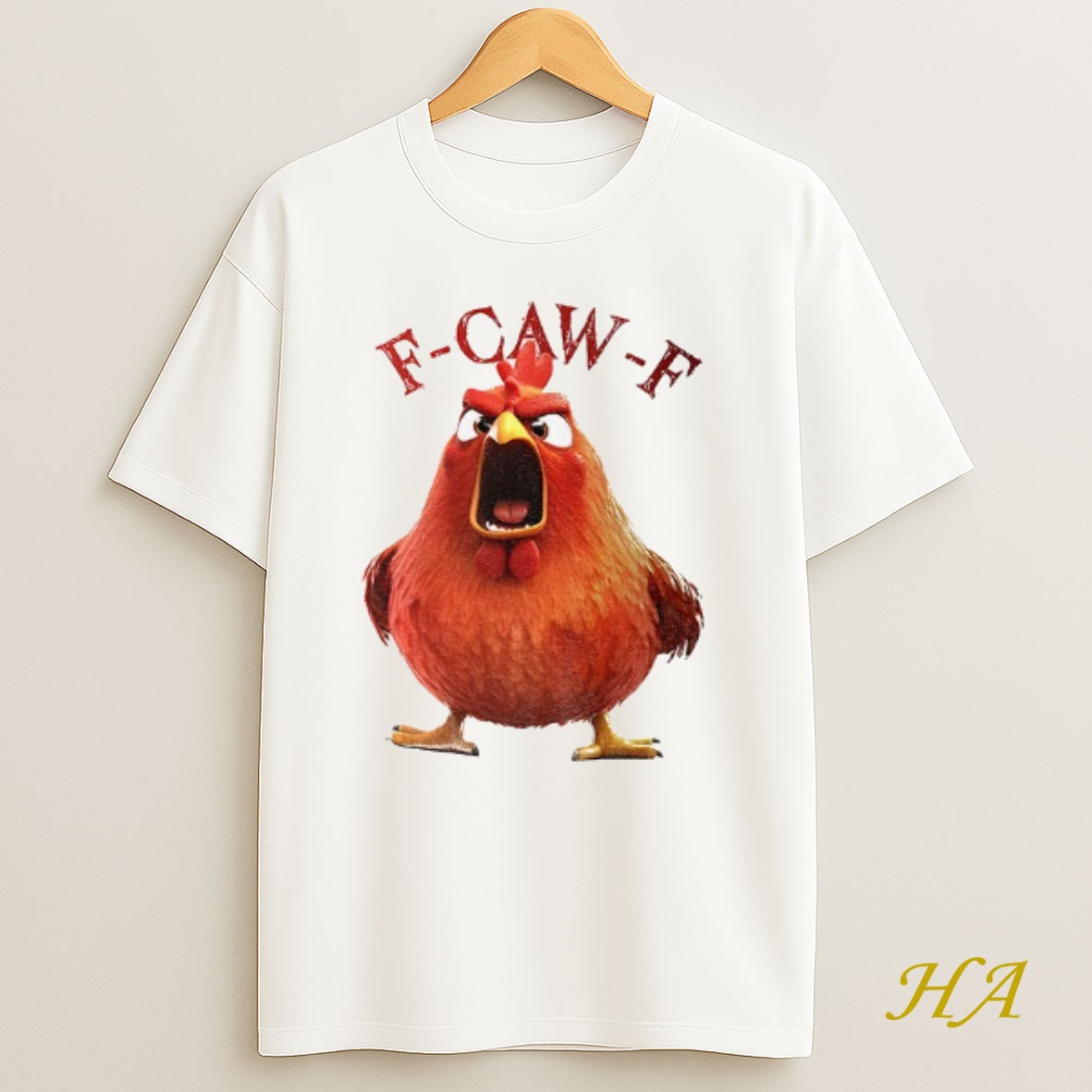 Official Rooster F Caw F Funny Shirt
