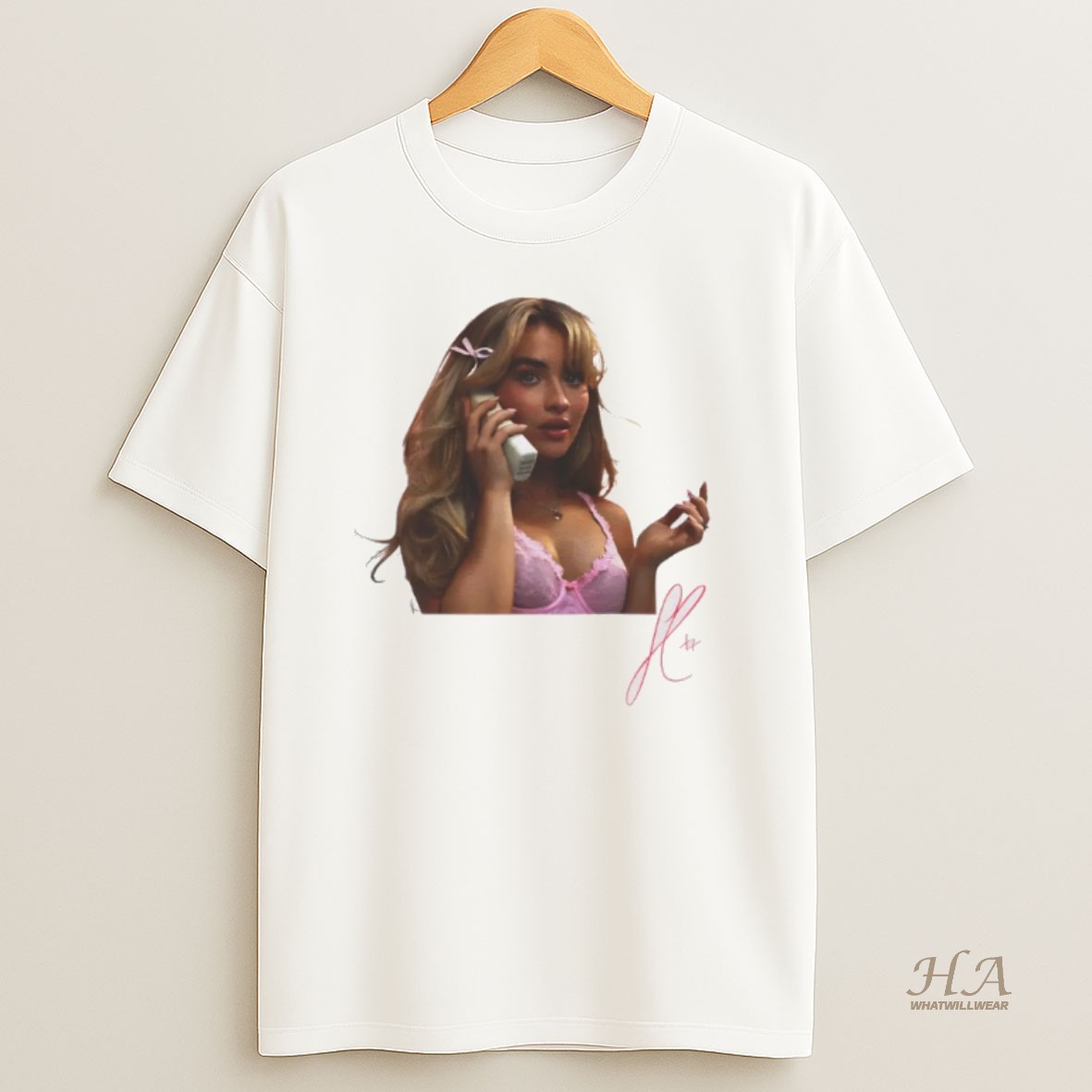 Official Sabrina Carpenter Babie Girl Call The Phone Signature T Shirt