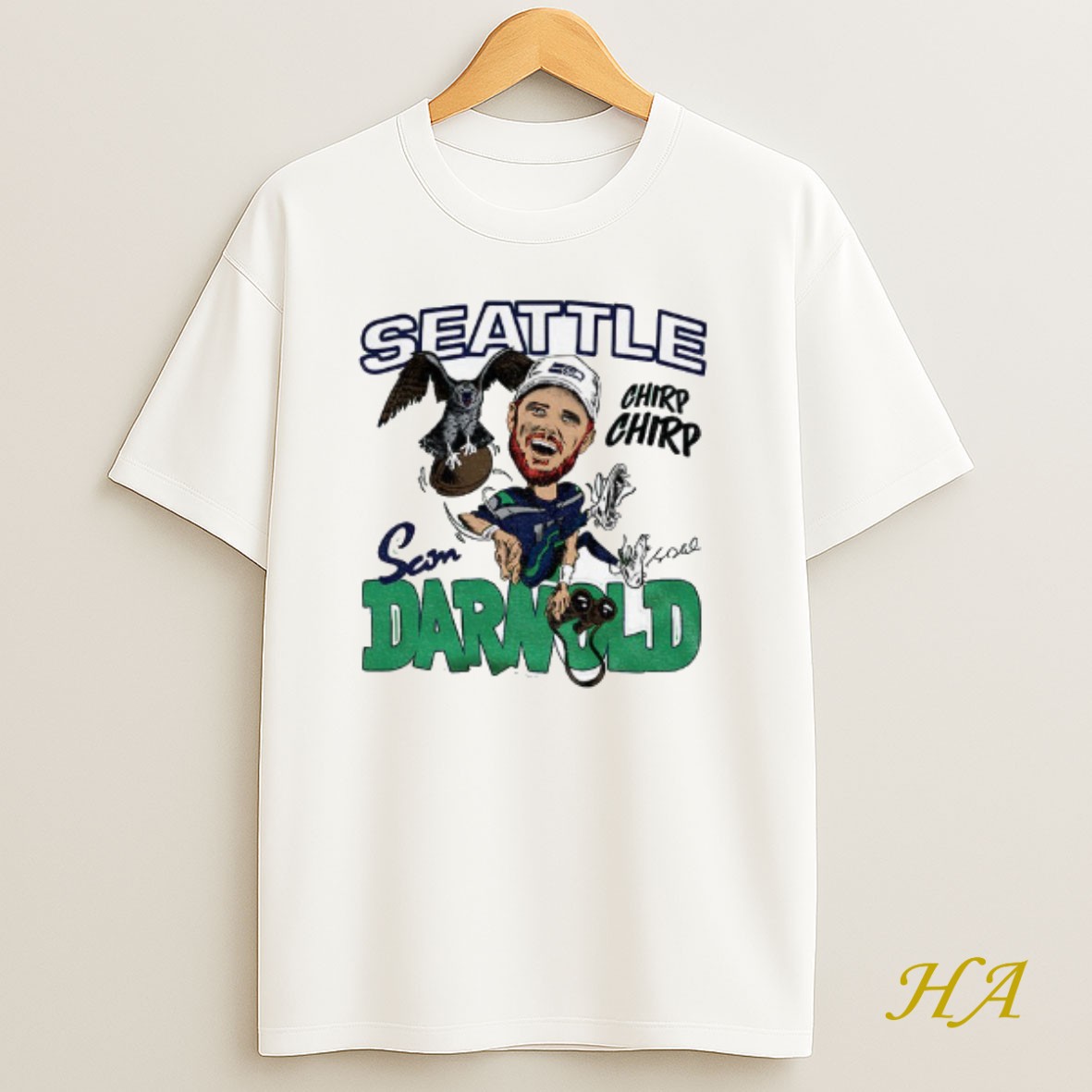 Official Sam Darnold Seattle Seahawks Caricature Player Chirp Chirp Signature T Shirt